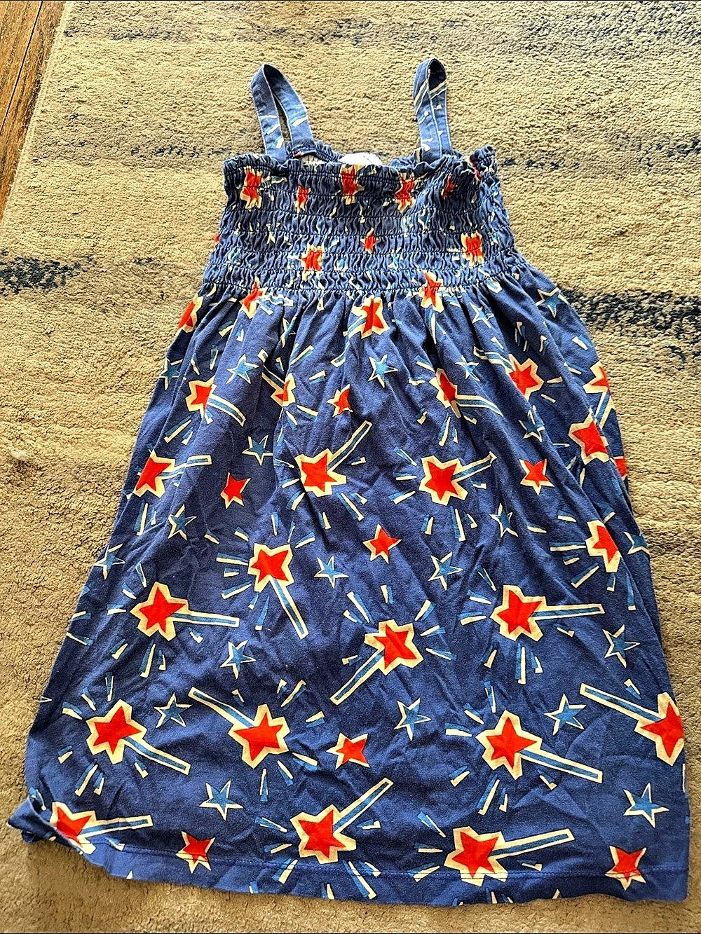 Hanna Andersson Girls US 8 Cotton Star Print Dress